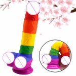 Colorful Huge Dildo With Suction Cup for Women Soft Silicone Realistic Penis Adult Sex Toys for Women Vaginal G-Spot Stimulators
