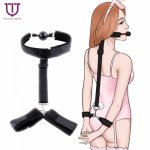 TIT Flirt Stimulation Adult Sex Products SM Bondage Handcuffs & Neck Pillows & Ankle Cuffs BDSM Bondage Set Flirting Sex Toys Fo