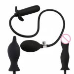 Inflatable Anal Butt Plug Stimulator Plugs Expansion Massage Anal Dildo Anal Plugs Dilator Elastic for Men Women Adult Sex Toys