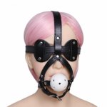 Open Mouth Plug with Eye Mask Hood Oral SM Products Mouth Gag Ball Bondage Fetish Harness BDSM Adult Games Sex Toys for Women