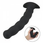 IKOKY Soft Silicone Anal Plug Prostate Massager Butt Plug Dildo  S/L G-spot Massager Anal Bead Sex Toys for Women Men
