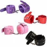 Gags & Muzzles Dsm Bondage Restraints PU Leather Plush Handcuffs For Sex Adult Erotic Sex Toys For Woman Couples Cosplay Games