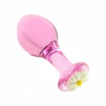 Glass Big Anal Plug Couple flirt Masturbation huge Vaginal Anal Butt Plug Glass Big Dildo Anal Stimulation Sex Toy For Woman Men