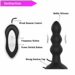 Anal Sex Toy Vibrating Anal Plug and Prostate Massager,Anal Trainer Butt Plug with 7 Stimulation Modes