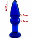 12*3.2 CM Glass Anal Pleasure Beads Butt Plug Anus Expand Tool Erotic Sex Toys Adult Products For Women And Men Gay