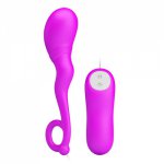 YEMA Remote Control Silicone Vibrator 12-Speed Vibration Anal Plug Vagina Prostate Massager Adult Erotic Sex Toy For Women