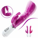 Movconly 12 Speeds G Spot Vibrator Rabbit Clitoral Stimulator Erotic Dildo Vibrator Double Motors Vagina Massage Sex Toys