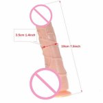 7.5 Inch Huge Realistic Dildo Silicone Penis with Suction Cup Sex for Women Masturbation Lesbian Adult Sex Toy With Retail Box