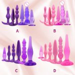 6Pcs Silicone Anal Stimulator Ball Beads Butt Plug Bullet Vibrator Masturbation Adult Sex Toys Products for Women Men Gay Couple