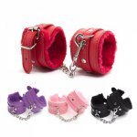 Soft Fur Leather Handcuffs Sex Toys for Couples Ankle Cuff Restraints Bondage Bracelet BDSM Toys Woman Erotic Adult Cosplay