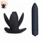 Hollow Anal Dilator Anal Plug 10 Mode Vibrating G-spot Bullet Vibrator Buttplug Prostate Massager Ass Enlarger Sex Toy for Woman
