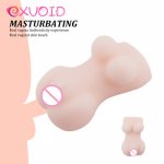 EXVOID Male Masturbator Pussy Sexy Masturbatory Cup 4D Realistic Deep Throat Oral Sex Toys for Men Artificial Vagina Mouth Anal