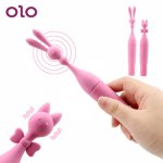 OLO G-Spot Vibrator Rabbit Cat Vibrator Orgasm Vibrating Sticks Sex Toys for Women Clitoris Vagina Stimulator Nipple Massager