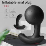 Wireless Remote Control Male Prostate Massager Inflatable Anal Plug Vibrating Butt Plug Anal Expansion Vibrator Sex Toys For Men