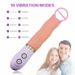 Strong Vibration Sex Toy for Women Realistic Skin Big Bildo Vibrator Vagina Masssger Large Silicone Penis Female Sex Tools