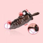 Male Dildo Extender Enhancer Penis Sleeve Vibrator Enlargement Condoms for Men TPE Reusable Realistic Condom Sex Products