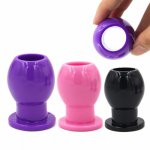 3 Size silicone Hollow Anal Plug Butt Plug Anal Dilator Enema Soft Speculum Prostata Massager Sex Toys For Woman Men Gay