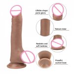 2020 Silicone Big Soft Dildo Realistic Penis Brown Dildo For Women Flexible Huge strapon dildo With Textured Shaft Sex Toys