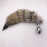 3 Size Anal Plug Stainless Steel Butt Plug Fox Tail Cosplay Anal Dilator Sex Toys Butt Stopper Adult Games for Wone H8-96B