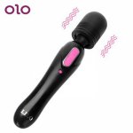 OLO Dual Motors Vibrators Magic Wand Clitoris Stimulator G-spot Massager Silicone USB Rechargeable Rod Adult Sex Toys for Women