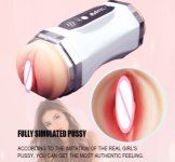 Male Automatic Masturbate Machine Realistic Vagina Pussy Blowjob Electric Auto Suck Vibrating Masturbator Device Sex Toy for Men