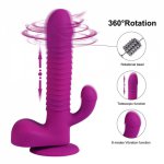 6 Frequency Remote Control Vibrator 360° Rotation Telescopic G-spot Clitoris Stimulator Adult Sex Toys for Women Masturbation