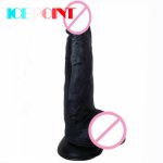 ICEPOINT Strong Suction Cup Black Big Dildo Realistic Penis Dick Masturbator Vagina Or Anal Plug Sex Toys For Woman Erotic Shop