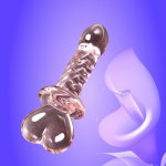 Love New Designed Glass Dildo Dilddo for Women Crystal Masturbator Glass Love Design Glass G-spot Stimulator Anal Penis Dildos