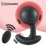 Inflatable Anal Dildo Vibrator Wireless Remote Control Male Prostate Massager Huge Butt Plug Anal Expansion Sex Toys For couples