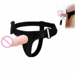 Vibrating Realistic Hollow Penis Strap on Dildo Sex Belt Gay Strapon Panties Silicone Huge Dildos Dick Briefs Sex Toys for Man