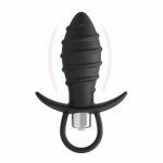 Screw Thread Bumps Stimulation Vibrating Anal Plug Butt Plug Vibrator For Men Prostate Massage Anal Open Erotic Anal Sex Toys A3