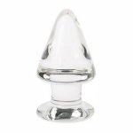 Crystal Glass Butt Plug Adult Toys Sex Toys G-spot Stimulator Crystal Glass Pleasure Wand Anal Plug for Couple