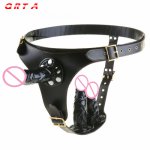 QRTA Removable Strap On Dildo Lesbian Sex Toy Three Dildo With harness Strapon Penis strap-on Anal Plug For Couple Chastity Belt