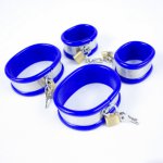 Various colors handcuffs for sex fetish bondage Stainless Steel hand cuffs adult game sex toys for couples