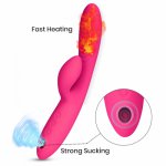 Clitoral Sucking Vibrator Rabbit Heating Dildo Vibrator G Spot Massage For Women