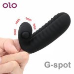 OLO Double Finger Vibrator Couples Foreplay Vagina Stimulation G-spot Massager Clitoris Stimulator Silicone Sex Toys for Women