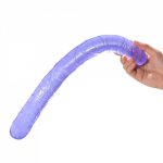 15.35inch Huge Double Long Realistic Dildo Big Fake Cock Vaginal Anal Plug Soft Jelly G-spot Stimulate Flexible Aritifical Penis