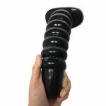Screw Shape Big Anal Dildo Sex Toys Long Dong Soft Thick Anal Plug Penis Black Flesh Buttplug Adult 18+ Gay Sex Accessories