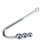 Dia 20-35mm Large Stainless Steel Anal Hook with 3 Ball Metal Anal Plug Butt Plug Anal Sex Toys for Couples Adult Games