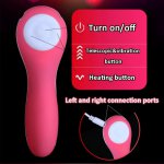 GaGu Soft Realistic Dildo Suction Cup Telescopic Heating Dildo Vibrator Dildo Penis Huge Dick USB Charging Dildos For Women