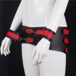 Women Mini Skirt Bdsm Leather Panties Dress Sexy Lingerie Bondage Restraints Belt Fetish G-String Handcuffs Wrist Cuffs Toys