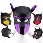2020 New Puppy Play Head Harness Cosplay Dog Headgear Totally Enclosed BDSM Mask Hood Fetish SM Bondage Slave Restraint Sex Toys