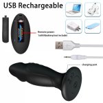 Remote Control Anal Plug Powerful Vibrating Prostate Massager Men Butt Plug Waterproof 12 Speed Butt Anus Vibrator Sex Toys Shop