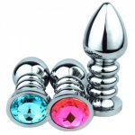 11 color for choose Large size steel anal plug metal butt plug insert gay sex toys 005