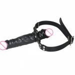 Double-Ended Dildo Gag Mouth Gag Dildo Harness Head Strap on Dildo Strapon Dong Sex Woman Man Toys