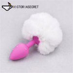 Rabbit Tail Anal Plug Anal Erotic Toys Butt Plug Siliconel Anal Plush Silica Adult Sex Products Massager Dildo For Women Man Gay