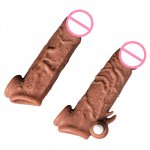 Liquid silicone male sex toys lock fine delay lasting cock ring penis sleeve couple sex lock fine vibrator wolf set sex product