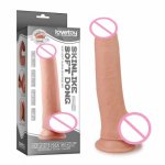 Lovetoy 8'' Skinlike Soft Cock Sex Toys For Woman Big Dick Dildo Harness Real Extreme Penis Sex Product