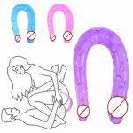 Adult Double Dildo Strapon Realistic Dildo Toys Vagina Anal Ass Butt Plug Masturbator Lesbian Adult Sex Toys For Women Couples