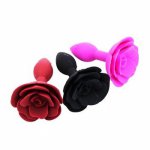 Unisex Slicone Sex Anal Toy Rose Flower Butt Plug Inserts Adult Sex Game Products